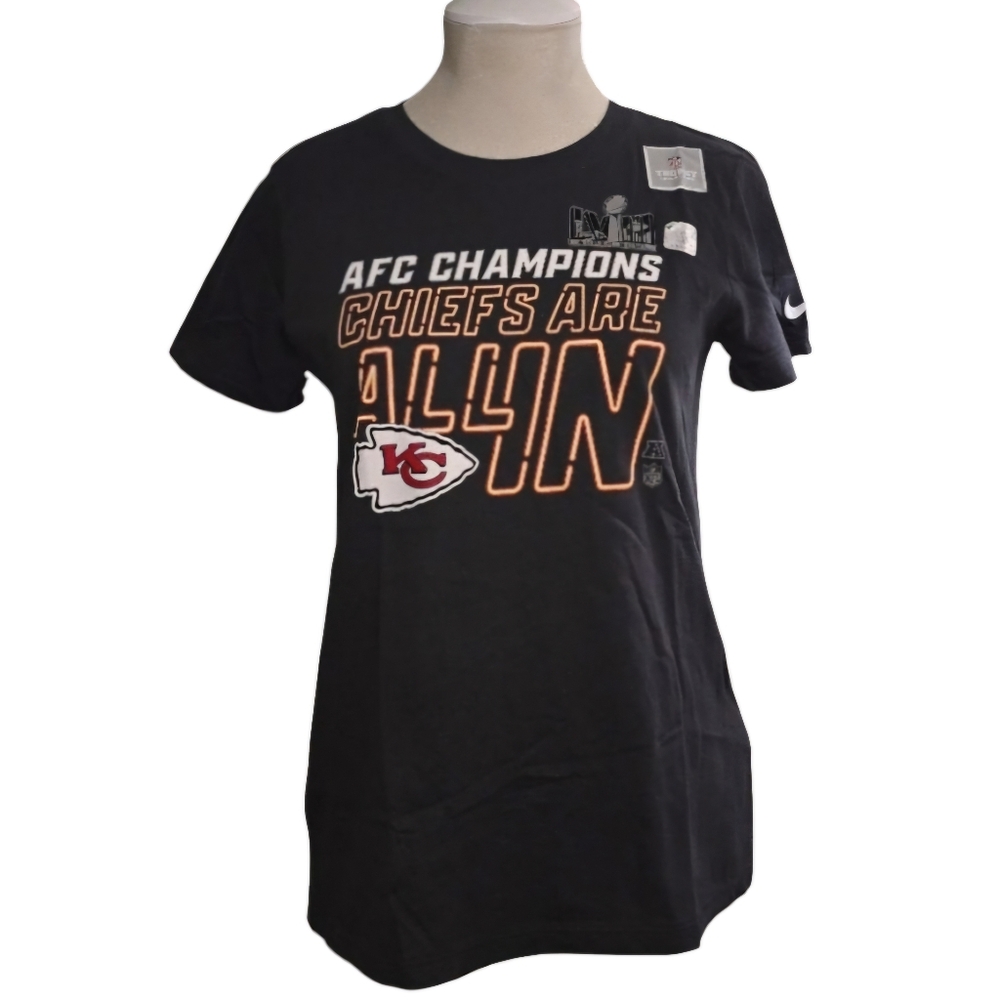 Kansas City Chiefs Nike Anthracite 2023 AFC Champions Locker Room Trophy Tshirt
